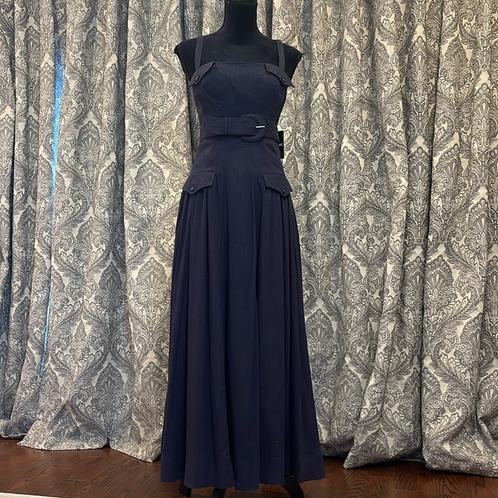 NICHOLAS Navy Belted Maxi Dress